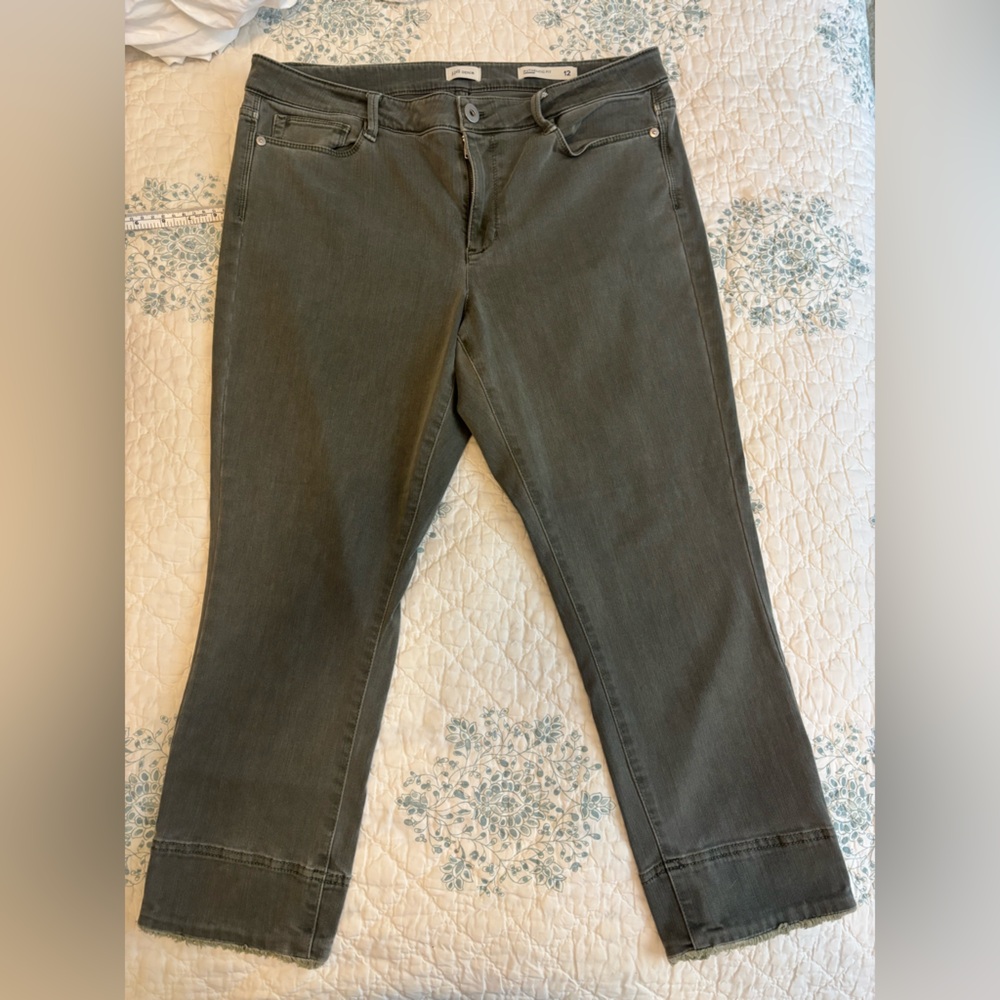 J. Jill Olive Green Cropped Women’s Jeans